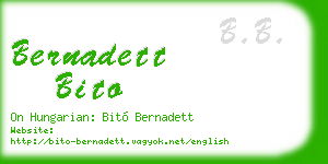 bernadett bito business card