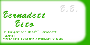 bernadett bito business card